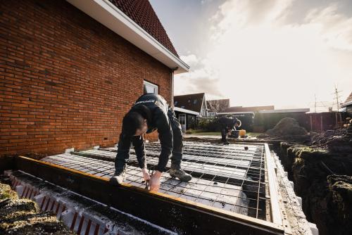 Stoutjesdijk Bouw werknemers aan het werk op een bouwlocatie
